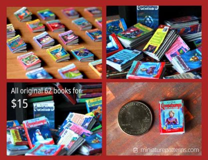 Goosebumps Books 1-62 FULL SET Classics Collection Miniature Book Printable Patterns PDF - Image 4