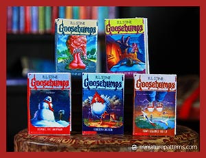 miniature Goosebump books 51-55