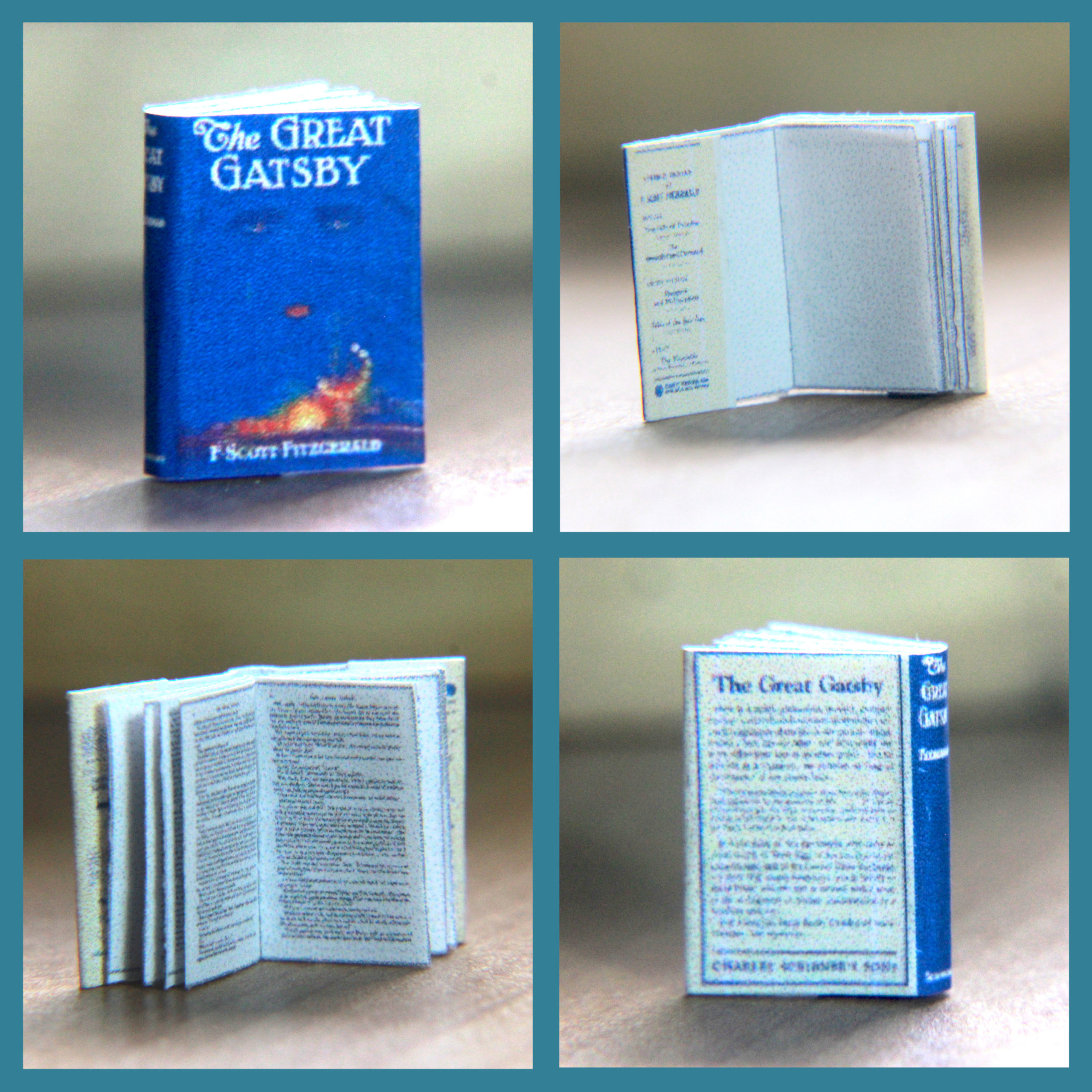 The Great Gatsby 1925 Miniature Book Printable Pattern - Miniature Patterns